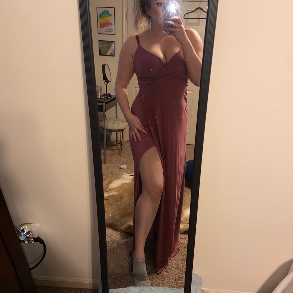 Mauve floor length dress